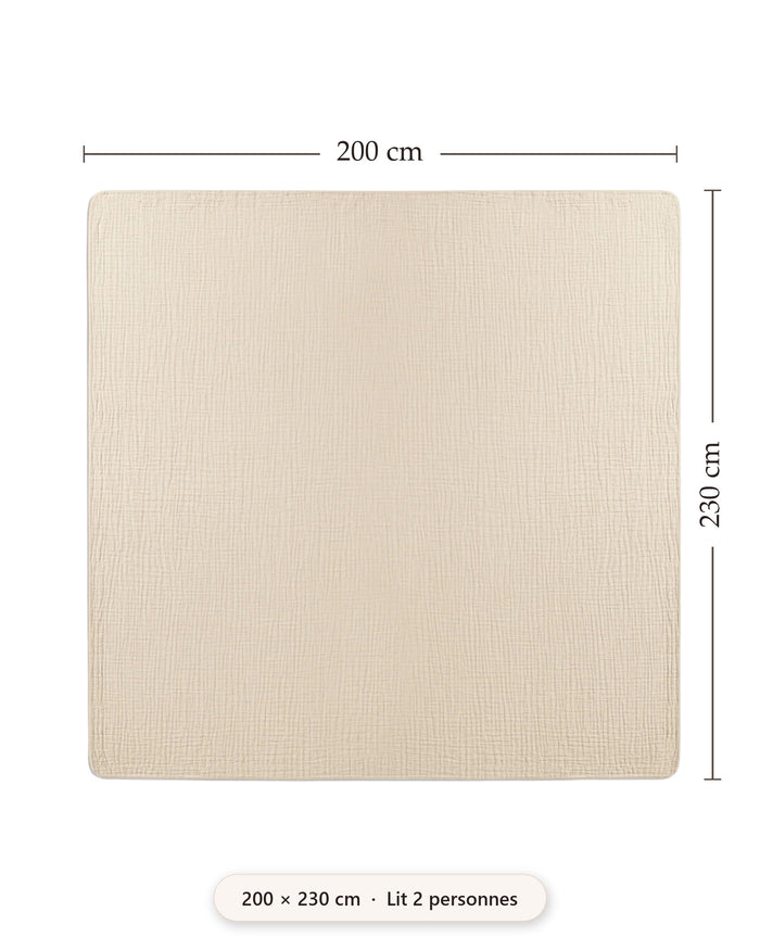 Couverture 200 x 230 cm avec ses dimensions — lit 2 personnes
